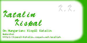 katalin kispal business card